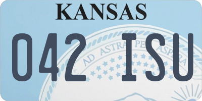 KS license plate 042ISU
