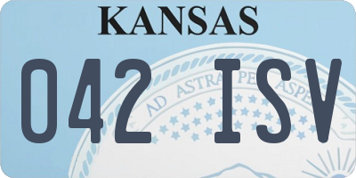 KS license plate 042ISV
