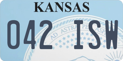 KS license plate 042ISW