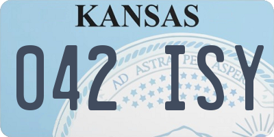 KS license plate 042ISY