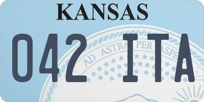 KS license plate 042ITA