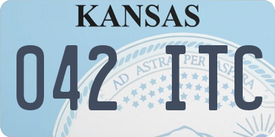 KS license plate 042ITC