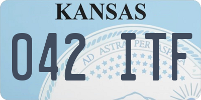 KS license plate 042ITF