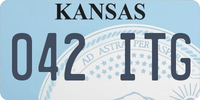 KS license plate 042ITG