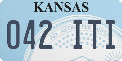 KS license plate 042ITI