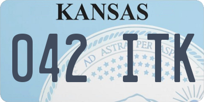 KS license plate 042ITK