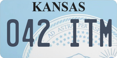 KS license plate 042ITM