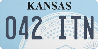 KS license plate 042ITN