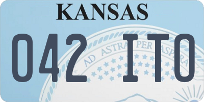 KS license plate 042ITO