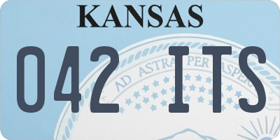 KS license plate 042ITS