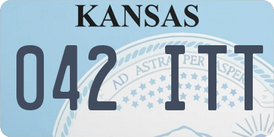 KS license plate 042ITT
