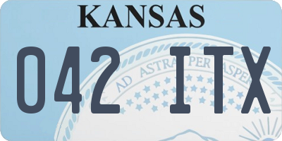 KS license plate 042ITX