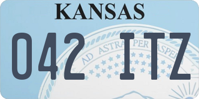 KS license plate 042ITZ