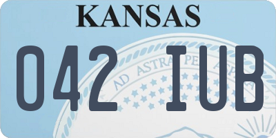 KS license plate 042IUB