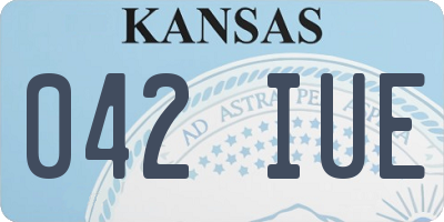 KS license plate 042IUE