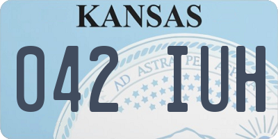 KS license plate 042IUH