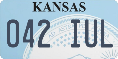 KS license plate 042IUL