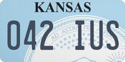 KS license plate 042IUS