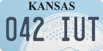 KS license plate 042IUT