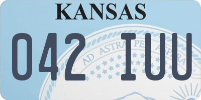 KS license plate 042IUU