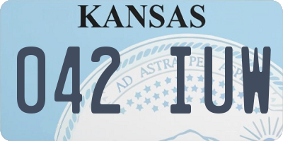 KS license plate 042IUW