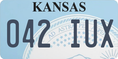 KS license plate 042IUX