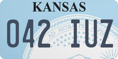 KS license plate 042IUZ