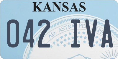 KS license plate 042IVA
