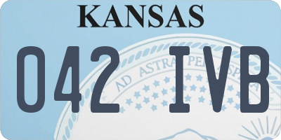 KS license plate 042IVB