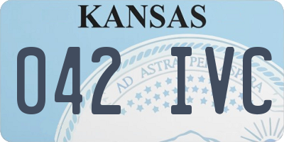 KS license plate 042IVC