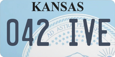 KS license plate 042IVE