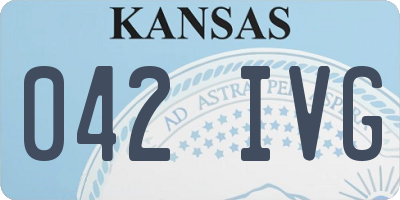 KS license plate 042IVG
