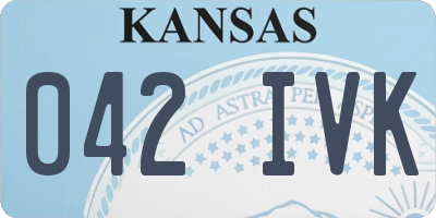 KS license plate 042IVK