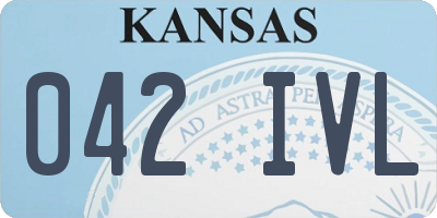 KS license plate 042IVL