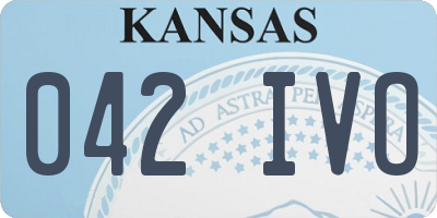 KS license plate 042IVO