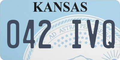 KS license plate 042IVQ