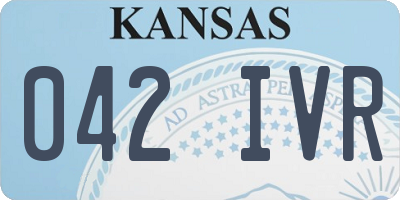 KS license plate 042IVR