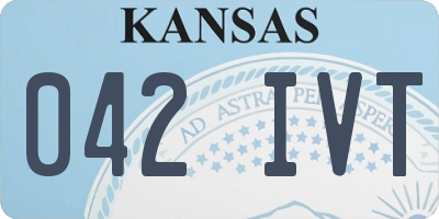 KS license plate 042IVT