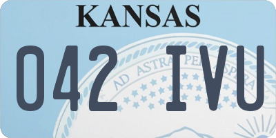 KS license plate 042IVU