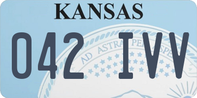 KS license plate 042IVV