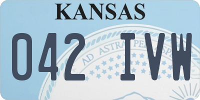 KS license plate 042IVW