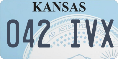 KS license plate 042IVX