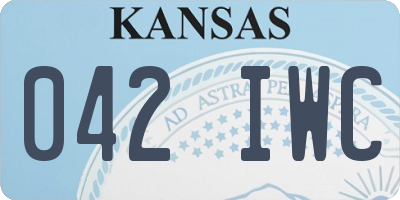 KS license plate 042IWC
