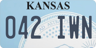 KS license plate 042IWN
