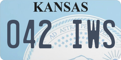 KS license plate 042IWS