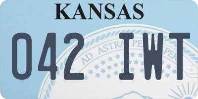 KS license plate 042IWT