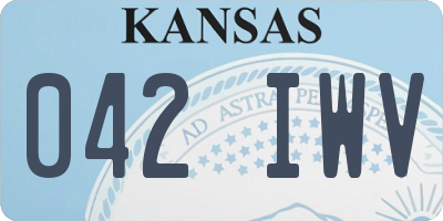 KS license plate 042IWV