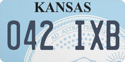KS license plate 042IXB