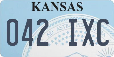 KS license plate 042IXC