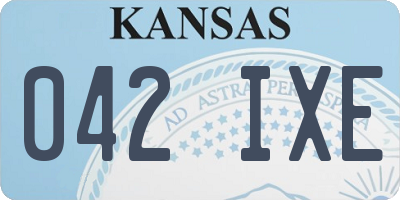 KS license plate 042IXE